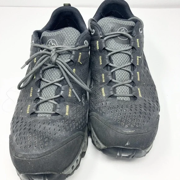 La Sportiva Spire GTX Shoes Mens Size 10 Black Gray Gore Tex Hiking Vibram - Picture 2 of 8